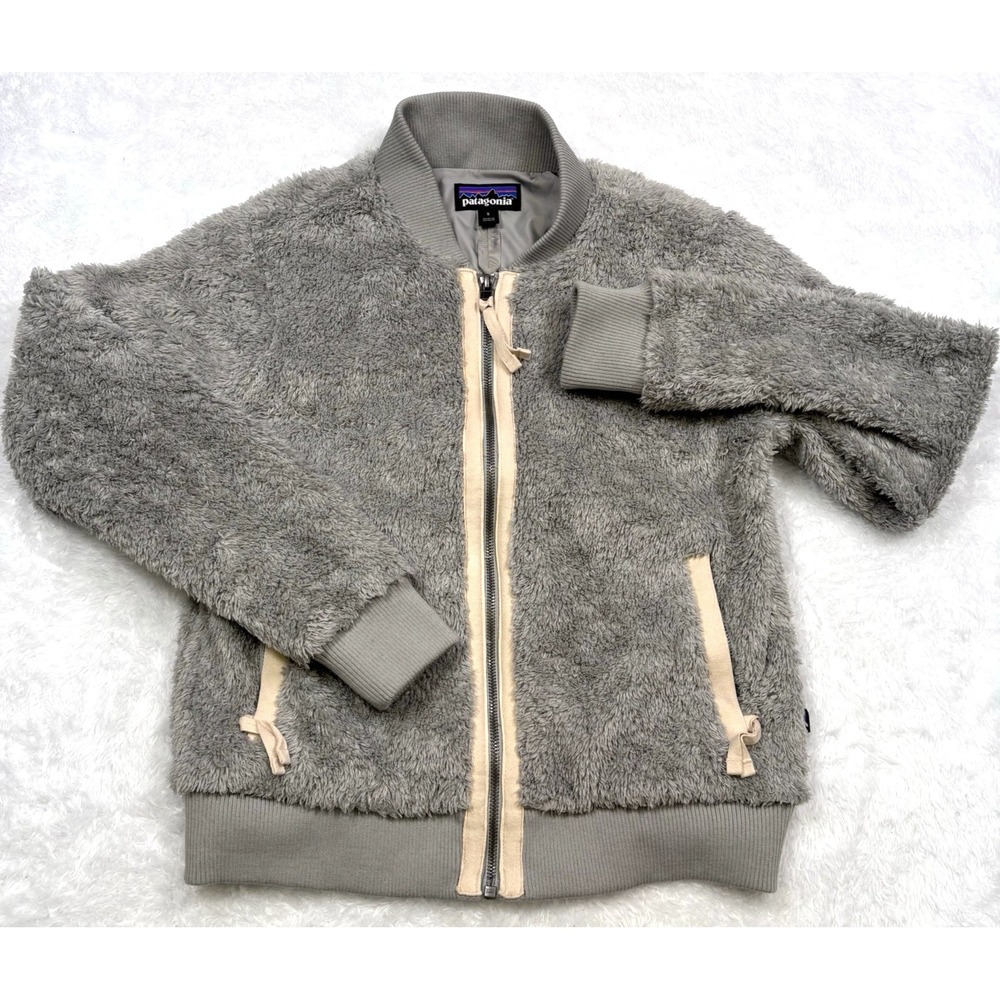 Patagonia Deep Pile Fleece Bomber Jacket Gray Womens S Full Zip 25240‎ Los Gatos